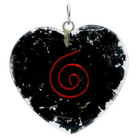 Kaulakoru orgoniitti Sungiitti 'Heart' 35*35mm