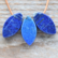 Riipus Lapis lazuli 'Drilled Wave' 30*15mm 1-laatu