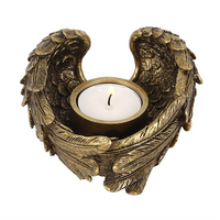 Tuikkupidike 'Antique Gold Enkelinsiivet' 6*12*10cm