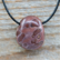 Riipus Kukkajaspis 'Flower Wood Jasper Drilled' 25*20mm