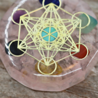 Kaulakoru Ruusukvartsi '7 Chakra Symbol' 35mm