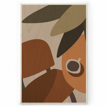 Plywood Print - Terracotta 02 30x40