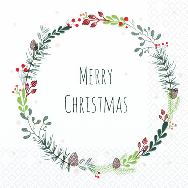 Servetti Merry Christmas 33x33cm