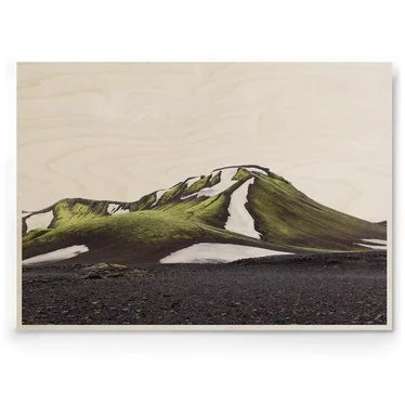 Plywood Print - Ice / Land 30x40