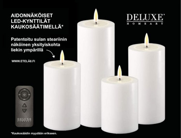 LED-Pöytäkynttilä Cream - 7,5x15 cm