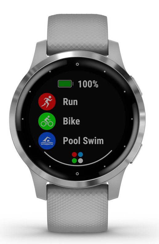 GARMIN VIVOACTIVE 4S, POWDER GRAY/STAINLESS