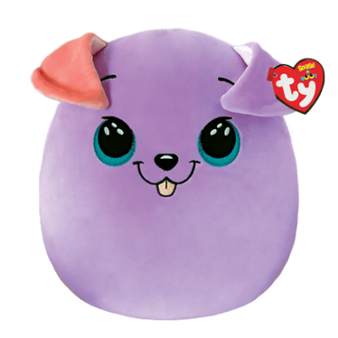TY Squishy Beanies BITSY - purple dog squish 25cm