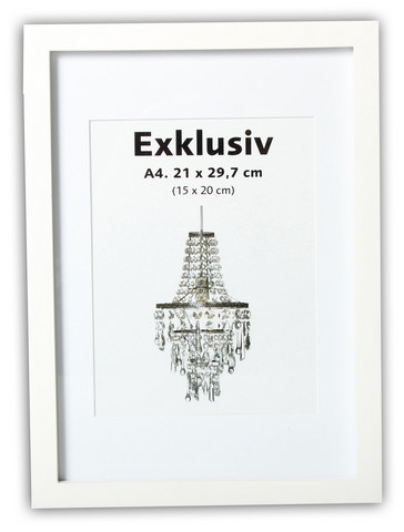 Exklusiv A4 21x29,7/15x20, valkoinen