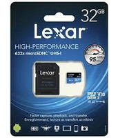 LEXAR high performance 32GB 633x microSDHC