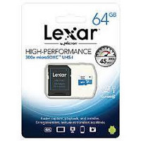 LEXAR high performance 64GB 300x microSDHC