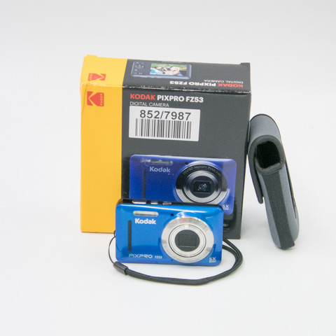 Kodak PIXPRO FZ53, 16 MP, laukku ja 16 GB kortti, ,5x, zoom, , Sininen,KIT paketti