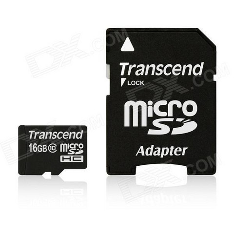 Transcend 16 GB 10 microSDHC + adapter