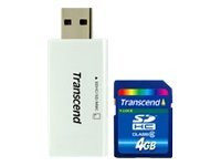 Transcend SDHC 4 GB + lukija