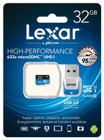 Lexar 32 GB microSDHC + USB