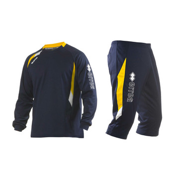 COLE setti paita ja 3/4 housut, Väri: navy/kelta/valkoinen