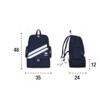 IDRIS reppu,väri:  navy/valkoinen