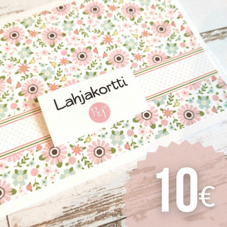 LAHJAKORTTI 10,00€ - A6, sis. kuoren (toimitus postitse)