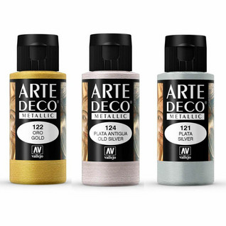 Arte Deco - Metallihohto akryylimaali 60ml - Useita sävyjä
