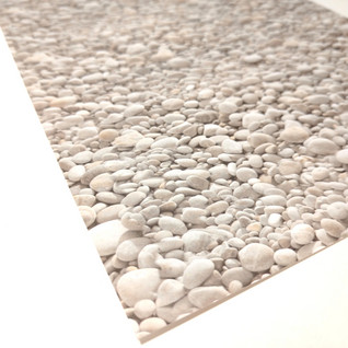 Kartonki Valkoiset kivet 1 kpl - 30,5 x 21,5 cm (reilu A4)