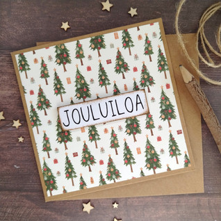 Joulukortti - Kuuset (13,5x13,5 cm)