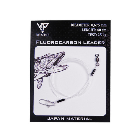 K.P Fluorocarbon Peruke 0.675mm/25kg 40cm 1kpl( NiceSnap1)