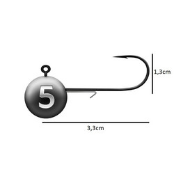 K.P Jigipää Round Koukku #1/0 Bulk